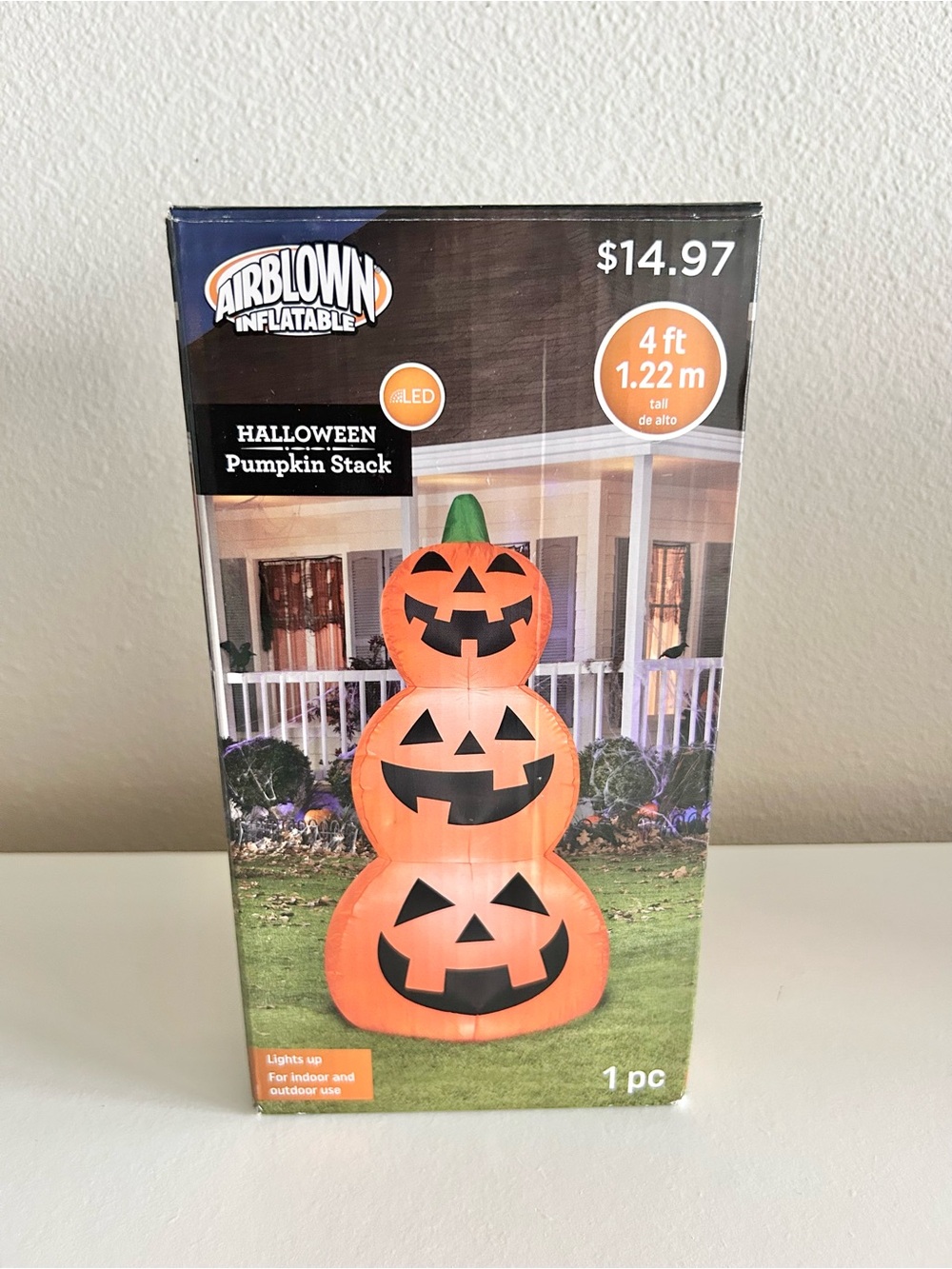 [NEW] Halloween Inflatable Pumpkin Stack 4ft LED